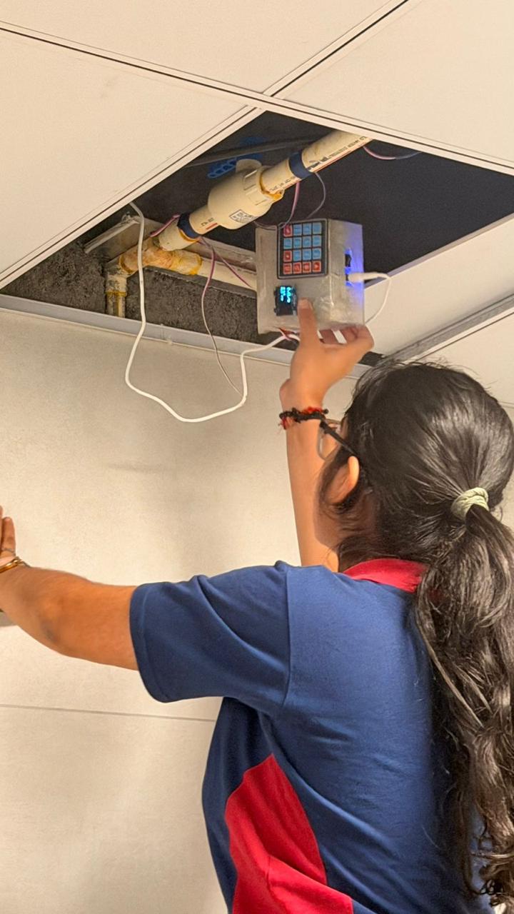 NIRI device installed at Vidyashilp Academy school canteen