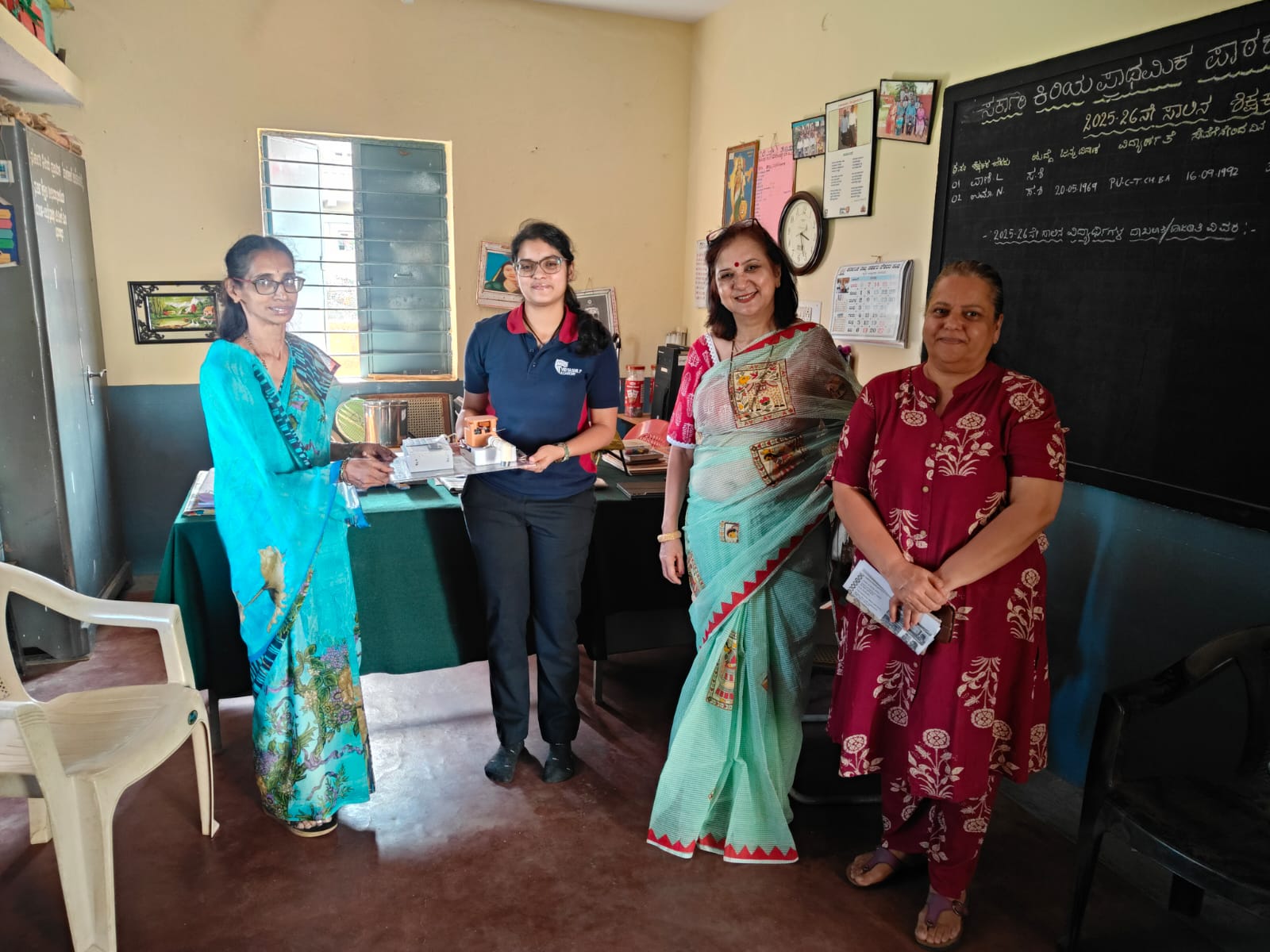 Aadya presenting NIRI at government school