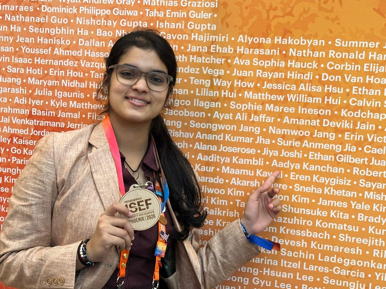 Aadya Kanchan winning ISEF 2026 Grand Prize